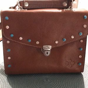Patricia Nash body bag with Turquoise &clear stone